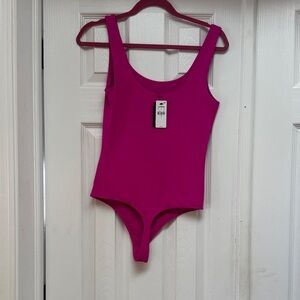 Express body contour hot pink bodysuit